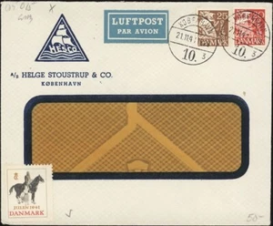DINAMARCA, 1941. Cubierta Censor Sello de Navidad 38, Copenhagen - Imagen 1 de 1