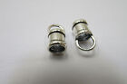 Large Crimp End Caps Sterling Silver Findings for Silver and Leather 6.5mm hole