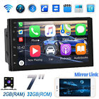 Android 12 Double 2Din 7" Car Stereo For Apple CarPlay Radio GPS Navi WiFi ※