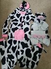 Cow Holstein Dairy Farm Fair Pet Dog And Owner Womens Costume Halloween sz XS/L 