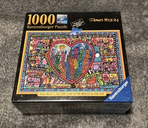 Rompecabezas Ravensburger James Rizzi 1000 piezas NUEVO Todo ese amor en la ciudad media - Imagen 1 de 6