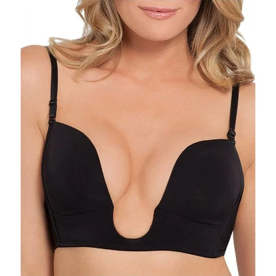 NWT Fashion Forms seamless black convertible strap U Plunge Bra Size 32B - Image 1 of 4