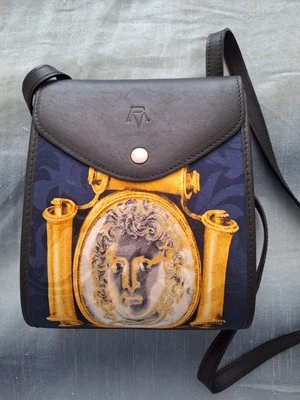 Pierangelo Masciadri Multicolor Silk Leather Crossbody Bag Double Flaps  NEW - Image 1 of 4