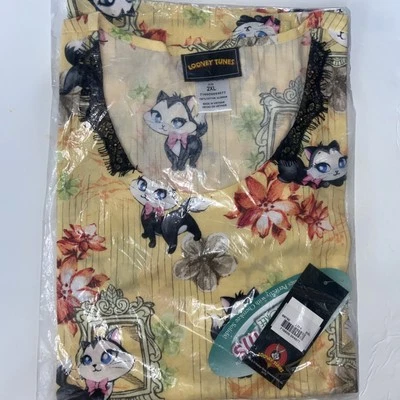 Penelope Cat Scrubs Warner Bros Tooniforms U Neck Top 2XL NWT Looney Tunes - Image 1 of 4