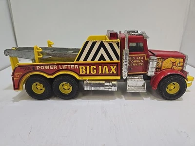 VINTAGE ERTL BIG JAX PETERBILT POWER LIFT SEMI TOW TRUCK BOOM WINCH WRECKER 1/16 - Image 1 of 4