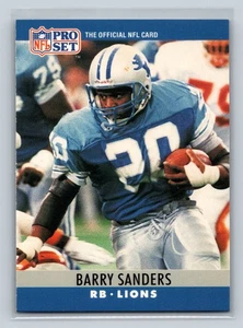 1990 Pro Set #102 Barry Sanders Detroit Lions - Picture 1 of 2