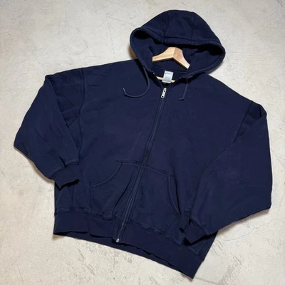 Sudadera con Capucha Russell Athletic Azul Marino De Colección Cremallera Completa XL Clásica Forrada de Vellón Suelta Y2K Foto 1 de 4