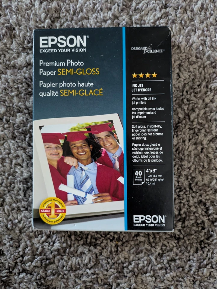 Epson Premium 4x6 Semi-glossy Photo Paper - 40 Sheets SAVE MONEY$ 💰💰💰💰💰💰💰 - Image 1 of 1