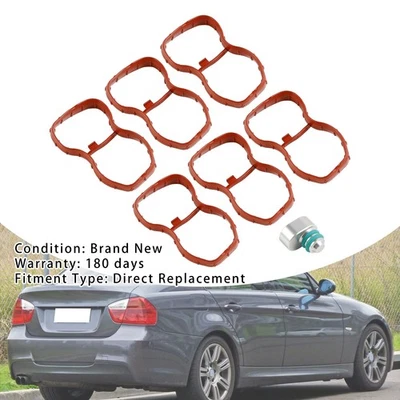 6PCS Intake Manifold Gasket 1167807480 Pour BMW E90-93 F10 F11 F07 X5 X6 N57' - Photo 1/4