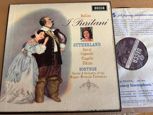 SET 259-61 Bellini I Puritani Sutherland Duval Capecchi Bonynge W/B 3LP Box - Picture 1 of 4