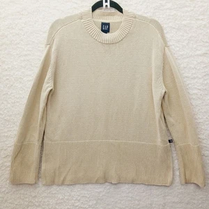 Sweater Pullover GAP M Beige Quiet Luxury Minimalist Soft Girl Capsule Wardrobe - Picture 1 of 9