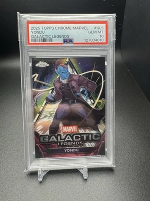 Yondu Galactic Legends **CASE HIT** Refractor SP 2025 Chrome MARVEL Psa 10 Pop 1 - Image 1 of 3
