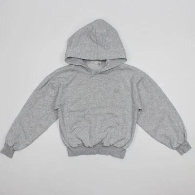 H&M Basic Youth Girls 8-10Y Long Sleeve Hoodie Medium Gray Fur Cotton Blend - Image 1 of 4