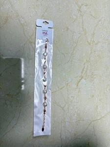 Women Gold Chais bracelet Pearl Jewellery Bracelet Wedding Bride Prom Gift Gift - Picture 1 of 2