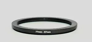 One Brand New 77 mm to 67mm 77-67mm Metal Step-down Stepping Ring Filter Adapter - Picture 1 of 7