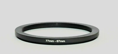 One Brand New 77 mm to 67mm 77-67mm Metal Step-down Stepping Ring Filter Adapter - Image 1 of 4