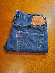 Jeans uomo Levis 501 XX bottoni mosca 36x29 rosso linguetta Messico classico scuro 34x29 vero - Foto 1 di 20