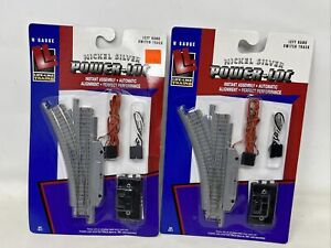 (2) LifeLike Two LEFT HAND 7811 NICKEL SILVER N GAUGE REMOTE SWITCHES