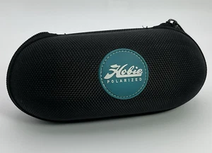 Custodia occhiali da sole polarizzata Hobie nera cerniera zip panno pulizia - Foto 1 di 13