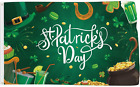 St Patricks Day Flags 3X5 Ft Double Printed Shamrocks Hat Gold Coins Backdrop Ir
