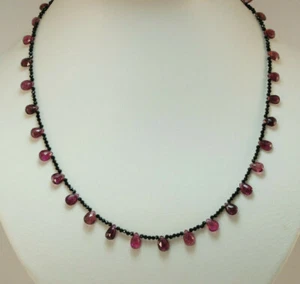 facettierten Turmalin Collier mit Spinell Steinen - Bild 1 von 1