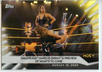 2021 Topps WWE Women's Division RAINBOW FOIL #60 Dakota Kai Gives Io Shirai a - Image 1 of 2