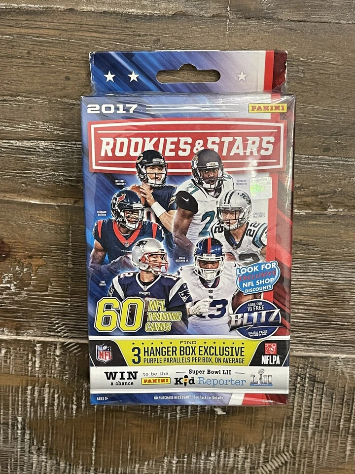 2017 Panini Rookies & Stars Football Hanger Box 3 Hanger Box Purple Parallels