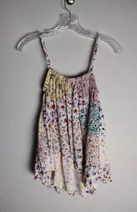 Camiseta sin mangas Jaded Gypsy Boho Hippie Floral Patchwork Correa de Espagueti Pequeña/Mediana - Imagen 1 de 3