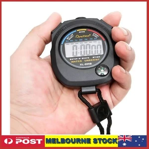Digital Handheld Stopwatch Chronograph Sport Counter Lap Timer Stop Watch Clock - Picture 1 of 16
