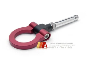 ALUMIUNM FOLDING FRONT BUMPER RACE TOW HOOK KIT RED fit for 04-07 MAZDA 3 MAZDA3 - Picture 1 of 1