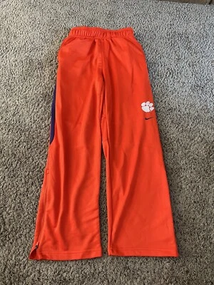 Nike Athletic Sweatpants Small Clemson Tigers Orange Pants Authentic - Image 1 of 4
