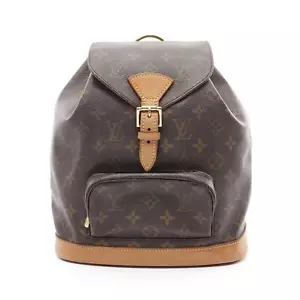 LOUIS VUITTON Montsouris MM Rucksack Backpack M51136 Monogram leather Brown LV - Picture 1 of 12