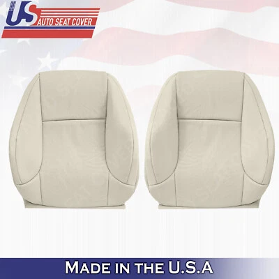 Se adapta a Lexus GX460 2010-2017 TOPS delantero cuero perforado cubierta de asiento color tostado crudo Foto 1 de 4