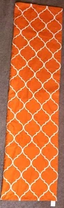 KERAMIKSCHEUNE TISCHLÄUFER für Herbst Herbst orange mit Gittergittergitter 18X70" GEBRAUCHT - Bild 1 von 8