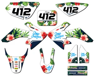 2004-2012 CRF 50 TROPIC White Senge Graphics Kit Compatible with Honda - Picture 1 of 10