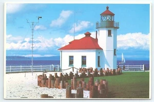 Postkarte Alki Point Leuchtturm Seattle Washington - Bild 1 von 2
