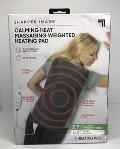 Sharper Image Massaging Weighted Heating Pad 27 Combo Settings Blanket See Pics - Picture 1 of 5