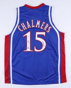 Mario Chalmers Signed Kansas Jayhawks Jersey Inscribed "08 Champs" (JSA QR Code) - Picture 1 of 6