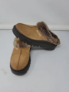 Skechers Clog Größe 9,5 Kunstfell Wildleder braun Leder Damen Fortress Clog Slipper - Bild 1 von 24