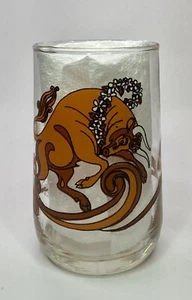 VTG 1976 KMA Arby's TAURUS Glass Astrology Horoscope Zodiac Art by Beverly - Picture 1 of 7