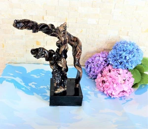 16X12'' Rustic Driftwood Rustic Sculpture, Unique Natural Carved Wedding Gift. - Picture 1 of 8