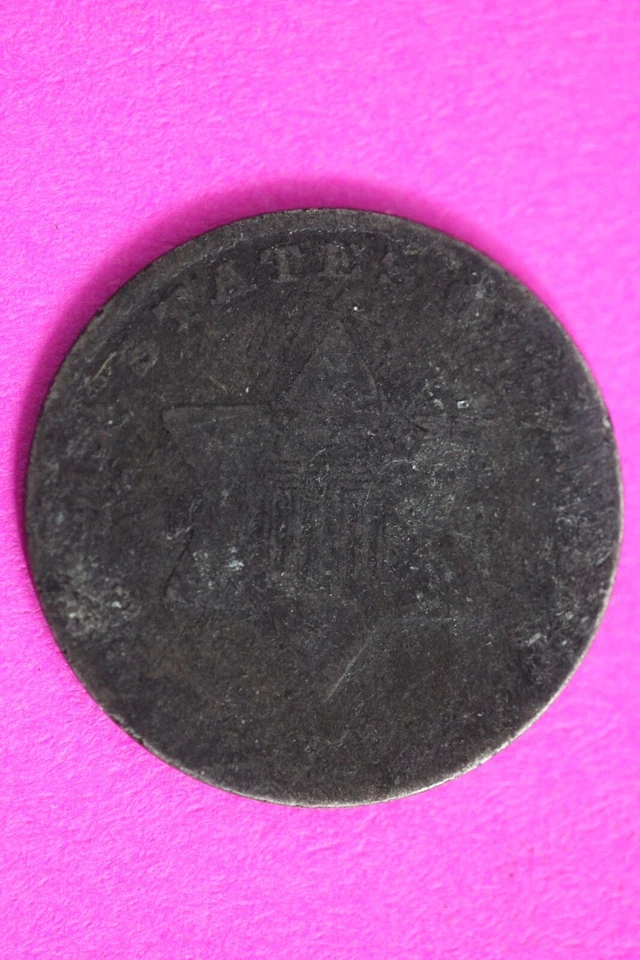 1853 Trime 3 Three Cent Silver Dime Exact Coin Shown In Pics Key Date 57 - Image 1 of 3