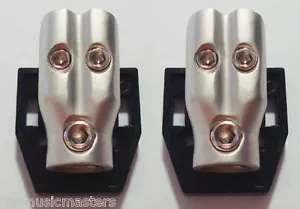 2X DISTRIBUTION BLOCK 0-4-8 Gauge Power Wire Cable Splitter Car Audio Connector - Picture 1 of 12