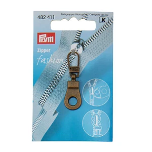 Prym Fashion Classic Eyelet Zip Puller - Antique Brass - Picture 1 of 1