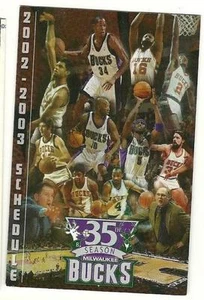 2002 Milwaukee Bucks Pocket Schedule - Picture 1 of 1