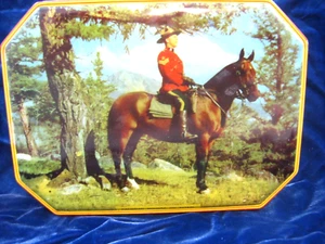Riley's CANADIAN MOUNTIE Toffee Candy Container Vintage TIN Halifax, ENGLAND - Picture 1 of 6