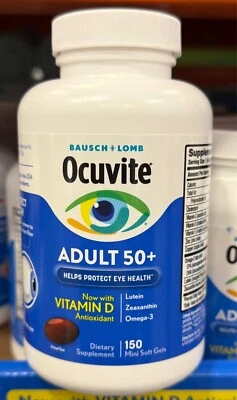 Bausch + Lomb Ocuvite Adult 50+ Eye Vitamin & Mineral Supplement 150 Softgels - Image 1 of 2