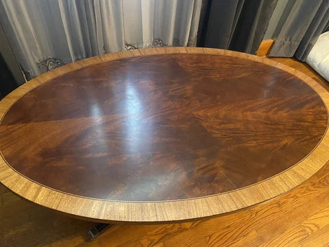 Ethan Allen Pedestal Mahogany Coffee Table USA Cover
