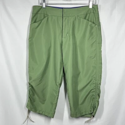 Pantalones Capri Royal Robbins Verde Ligeros Poli Senderismo Viaje con Tobillo Cincha 10 Foto 1 de 4