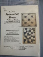 Lynn Graves Foundation Sheets FS720 - Hunter's Star - 24 Stars 10'' Quilt Block